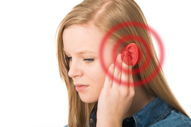 girl with ear pain